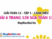 Giải bài 6 trang 120 Toán 11 tập 1 SGK Cánh Diều
